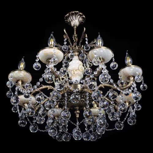 Люстра бронзовая Оникс №8/2 шар в Подольске Гусь Хрустальный