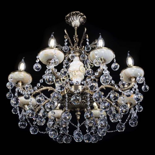 Люстра бронзовая Оникс №8/2 шар в Подольске Гусь Хрустальный