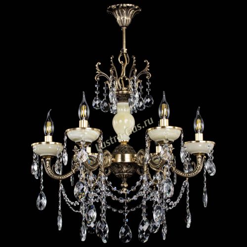 Люстра бронзовая Оникс белый №6/1 баден в Подольске Гусь Хрустальный