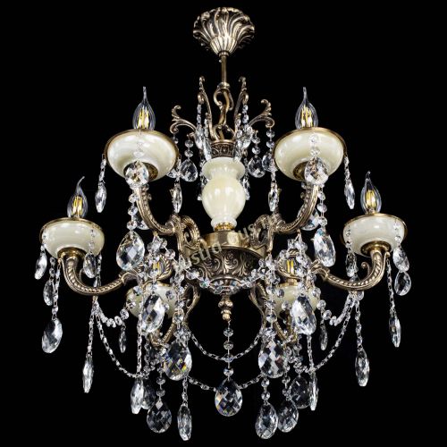 Люстра бронзовая Оникс белый №6/1 баден в Подольске Гусь Хрустальный