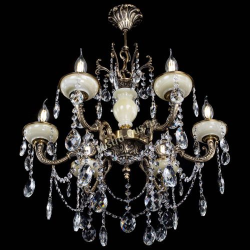 Люстра бронзовая Оникс белый №6/1 баден в Подольске Гусь Хрустальный