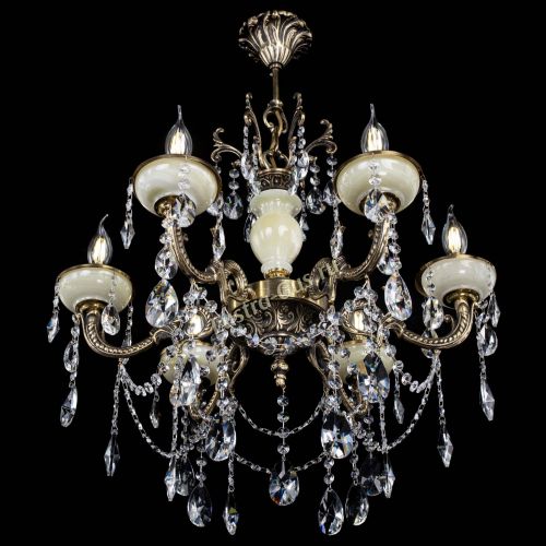 Люстра бронзовая Оникс белый №6/1 лучик в Подольске Гусь Хрустальный