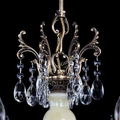 Люстра бронзовая Оникс белый №6/1 шар в Подольске Гусь Хрустальный