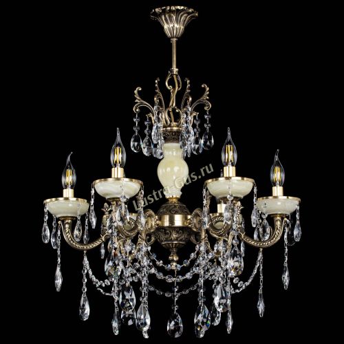 Люстра бронзовая Оникс белый №6/1 журавлик в Подольске Гусь Хрустальный