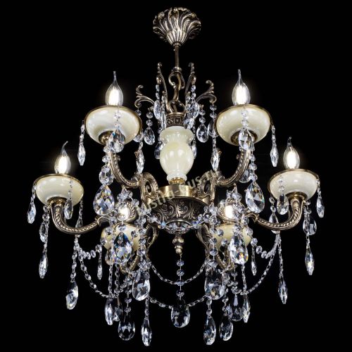 Люстра бронзовая Оникс белый №6/1 журавлик в Подольске Гусь Хрустальный