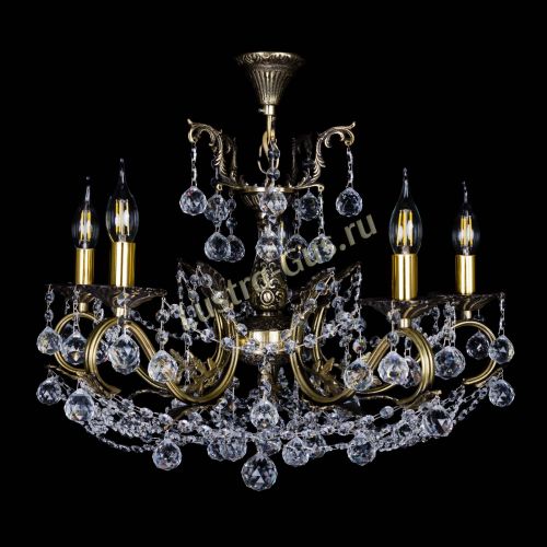 Бронзовая люстра Валери №5 шар в Подольске Гусь Хрустальный