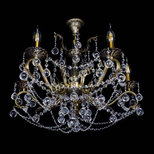 Бронзовая люстра Валери №5 шар в Подольске Гусь Хрустальный