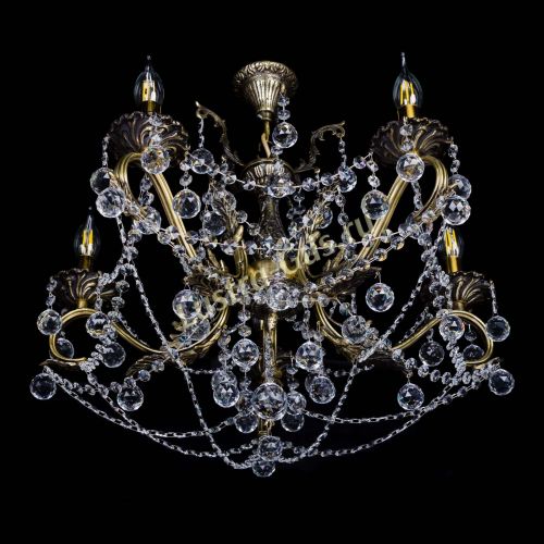 Бронзовая люстра Валери №5 шар в Подольске Гусь Хрустальный