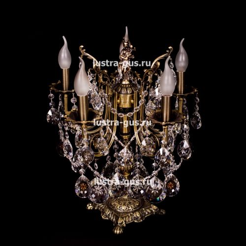 Бронзовая настольная лампа Луиза в Подольске Гусь Хрустальный