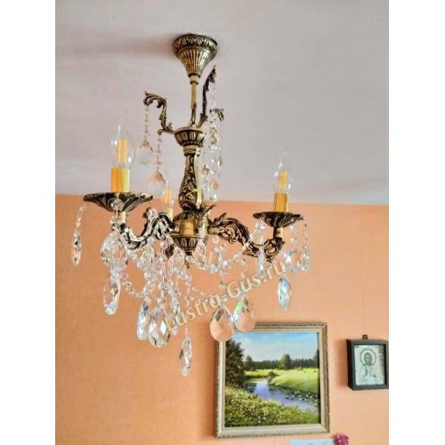 Люстра бронзовая Мелания №3 в Подольске Гусь Хрустальный