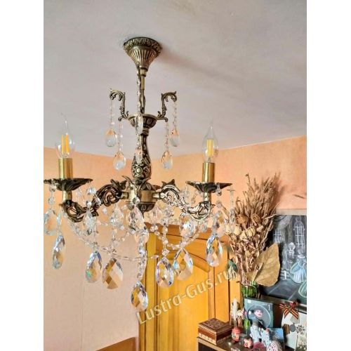 Люстра бронзовая Мелания №3 в Подольске Гусь Хрустальный