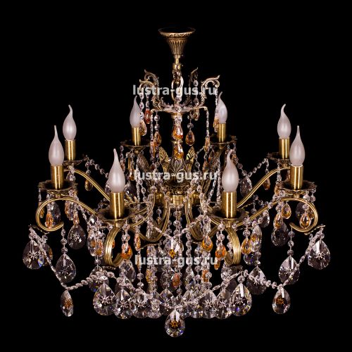 Люстра бронзовая Мелания №8/2 в Подольске Гусь Хрустальный