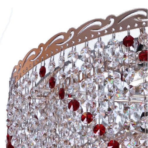 Люстра Капель обтикон цветной в Подольске Гусь Хрустальный