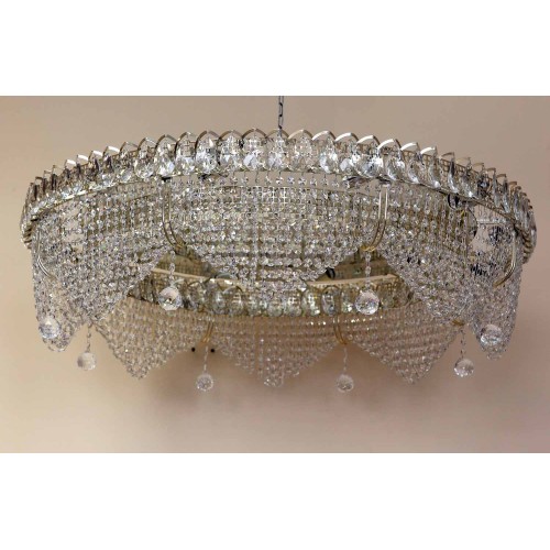 Люстра Кольцо Волна 1000 мм в Подольске Гусь Хрустальный