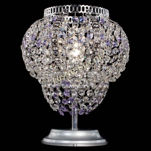 Настольная лампа Альфа №1 фиолетовая в Подольске Гусь Хрустальный
