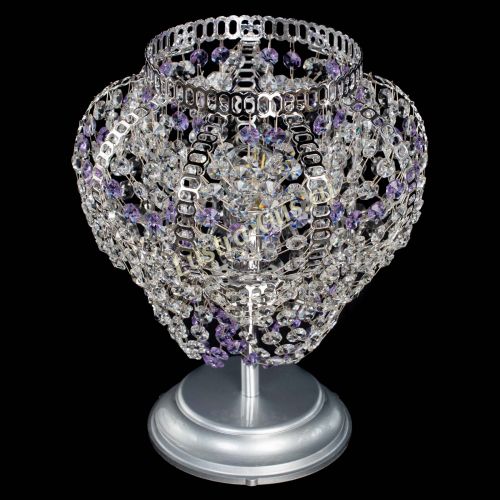 Настольная лампа Альфа №1 фиолетовая в Подольске Гусь Хрустальный