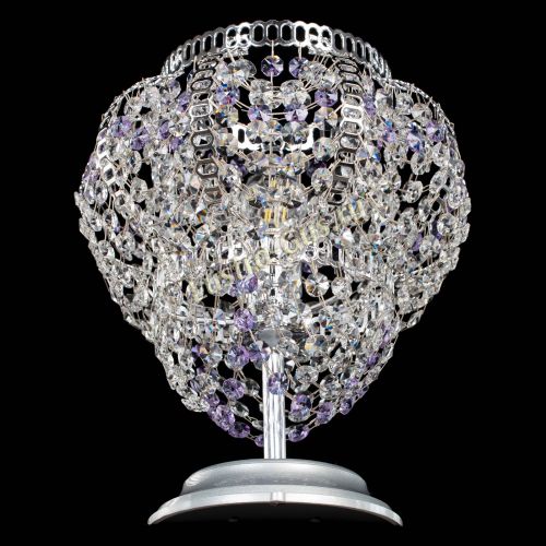 Настольная лампа Альфа №1 фиолетовая в Подольске Гусь Хрустальный