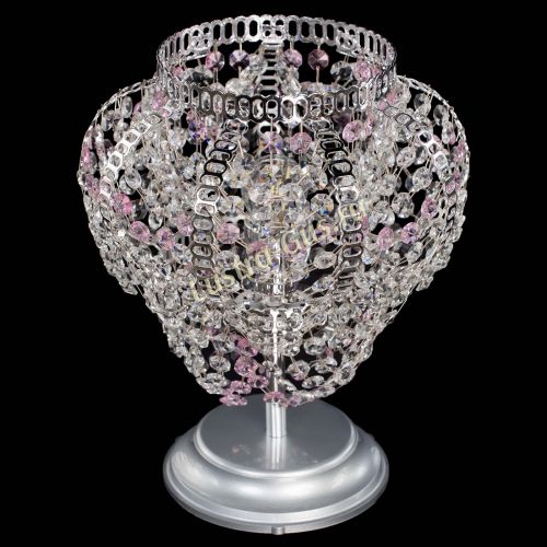 Настольная лампа Альфа №1 розовая в Подольске Гусь Хрустальный