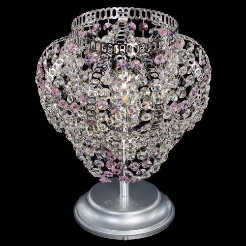 Настольная лампа Альфа №1 розовая в Подольске Гусь Хрустальный