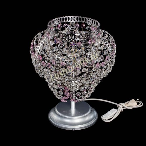 Настольная лампа Альфа №1 розовая в Подольске Гусь Хрустальный