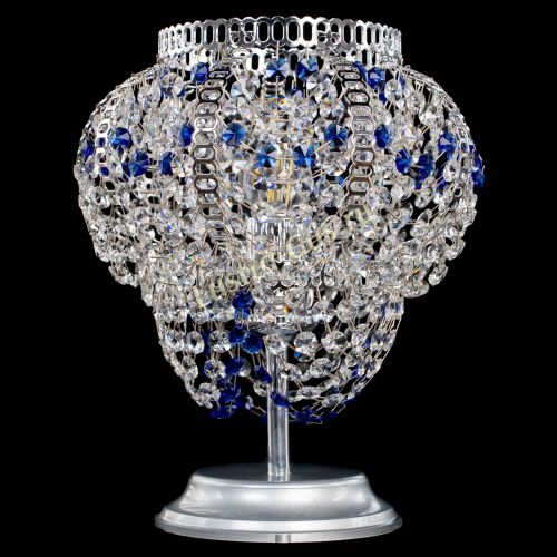 Настольная лампа Альфа №1 синяя в Подольске Гусь Хрустальный