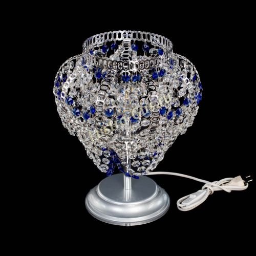 Настольная лампа Альфа №1 синяя в Подольске Гусь Хрустальный