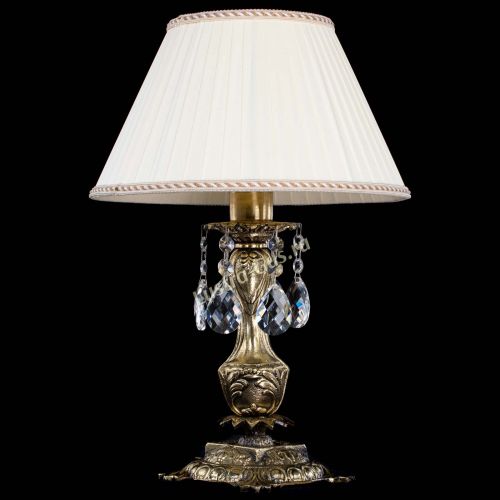 Бронзовая настольная лампа Антик №1 Баден с абажуром в Подольске Гусь Хрустальный