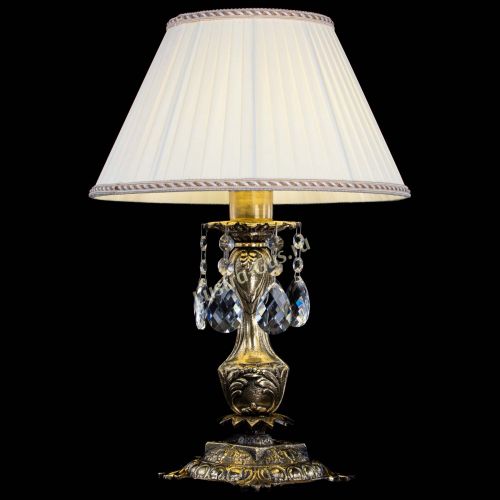 Бронзовая настольная лампа Антик №1 Баден с абажуром в Подольске Гусь Хрустальный