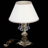 Бронзовая настольная лампа Антик №1 Шар  с абажуром в Подольске
