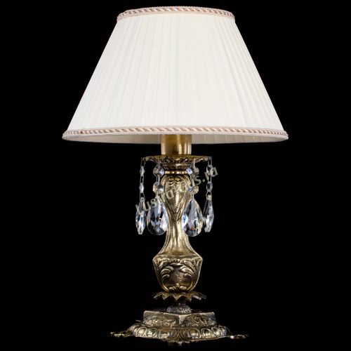 Бронзовая настольная лампа Антик №1 Журавлик с абажуром в Подольске Гусь Хрустальный