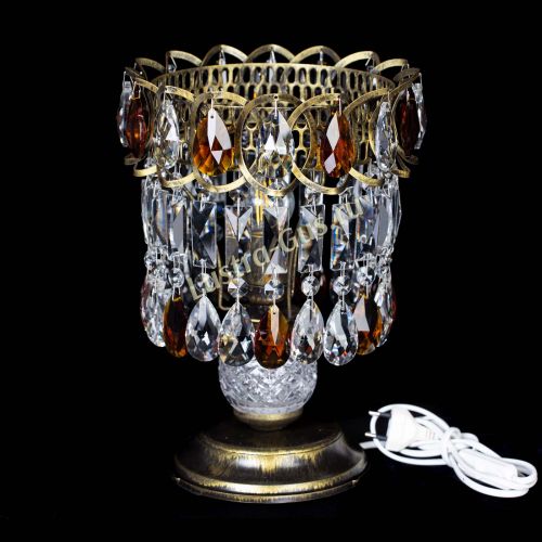 Настольная лампа Астра №1 под бронзу Чайная в Подольске Гусь Хрустальный