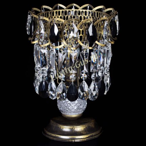 Настольная лампа Астра №1 под бронзу Черная в Подольске Гусь Хрустальный