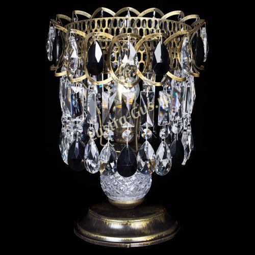 Настольная лампа Астра №1 под бронзу Черная в Подольске Гусь Хрустальный