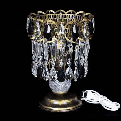 Настольная лампа Астра №1 под бронзу Черная в Подольске Гусь Хрустальный