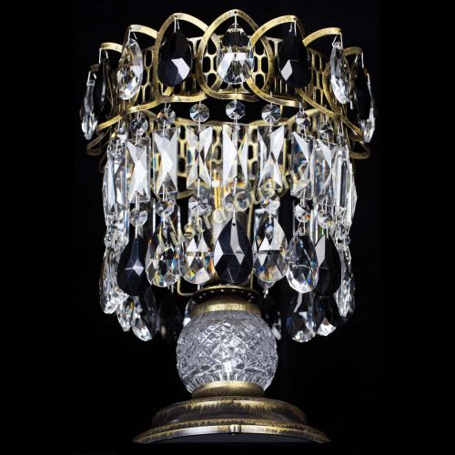 Настольная лампа Астра №1 под бронзу Черная в Подольске Гусь Хрустальный