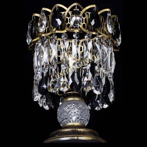 Настольная лампа Астра №1 под бронзу Черная в Подольске Гусь Хрустальный