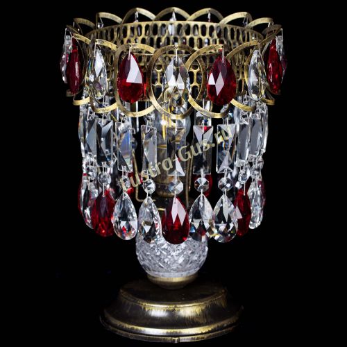 Настольная лампа Астра №1 под бронзу Красная в Подольске Гусь Хрустальный