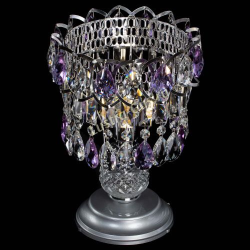 Настольная лампа Астра №1 фиолетовая в Подольске Гусь Хрустальный