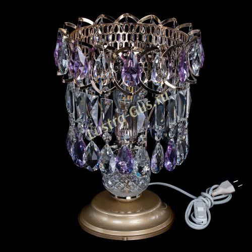 Настольная лампа Астра №1 фиолетовая в Подольске Гусь Хрустальный