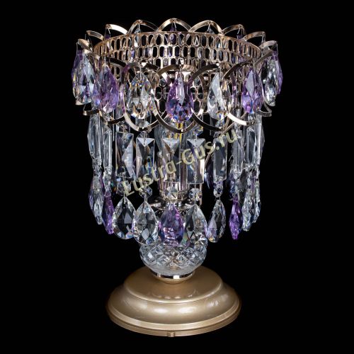 Настольная лампа Астра №1 фиолетовая в Подольске Гусь Хрустальный