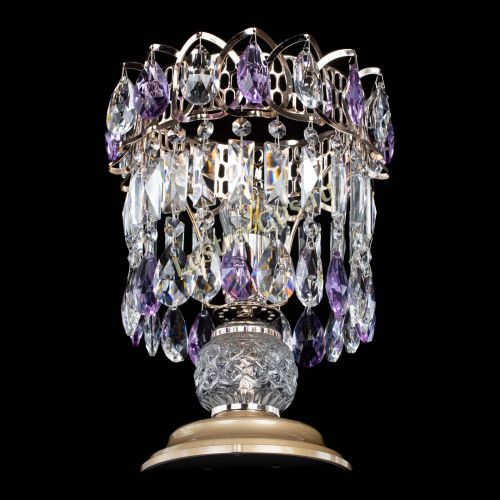 Настольная лампа Астра №1 фиолетовая в Подольске Гусь Хрустальный