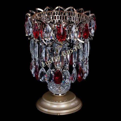 Настольная лампа Астра №1 красная в Подольске Гусь Хрустальный