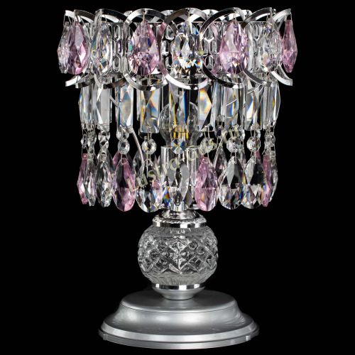 Настольная лампа Астра №1 розовая в Подольске Гусь Хрустальный