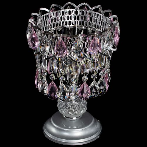 Настольная лампа Астра №1 розовая в Подольске Гусь Хрустальный