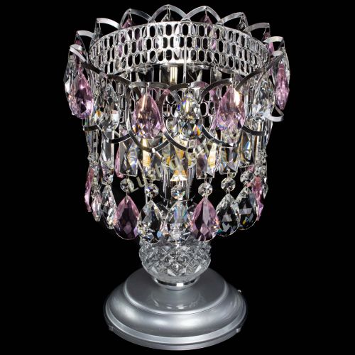 Настольная лампа Астра №1 розовая в Подольске Гусь Хрустальный