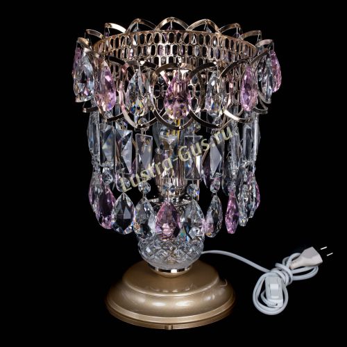 Настольная лампа Астра №1 розовая в Подольске Гусь Хрустальный