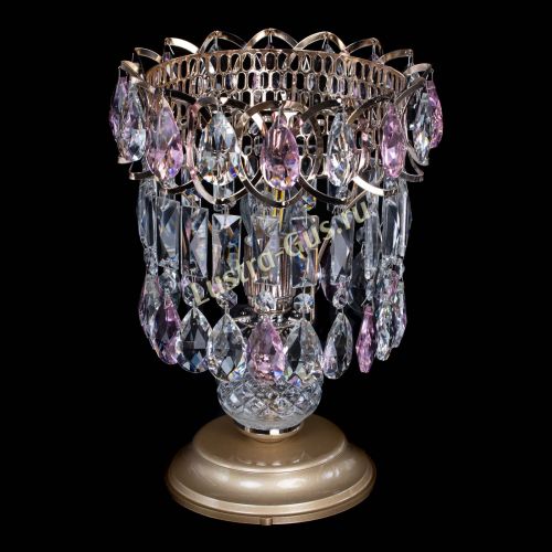 Настольная лампа Астра №1 розовая в Подольске Гусь Хрустальный