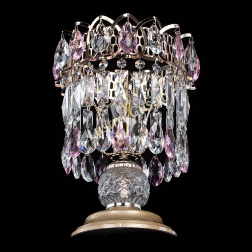 Настольная лампа Астра №1 розовая в Подольске Гусь Хрустальный