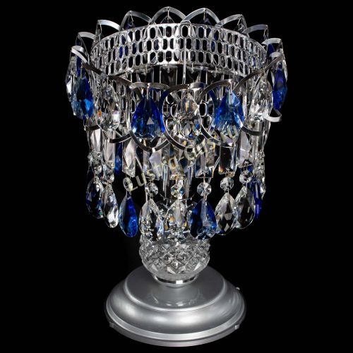 Настольная лампа Астра №1 синяя в Подольске Гусь Хрустальный