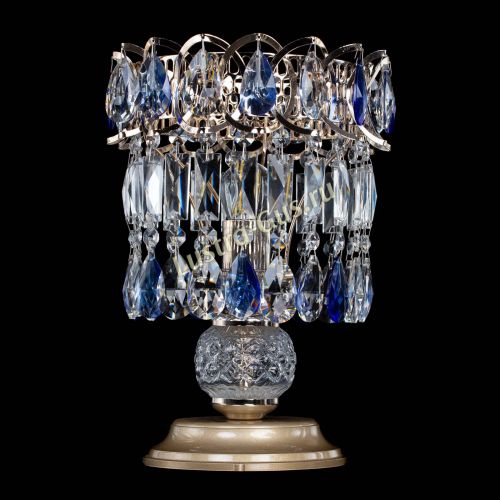 Настольная лампа Астра №1 синяя в Подольске Гусь Хрустальный